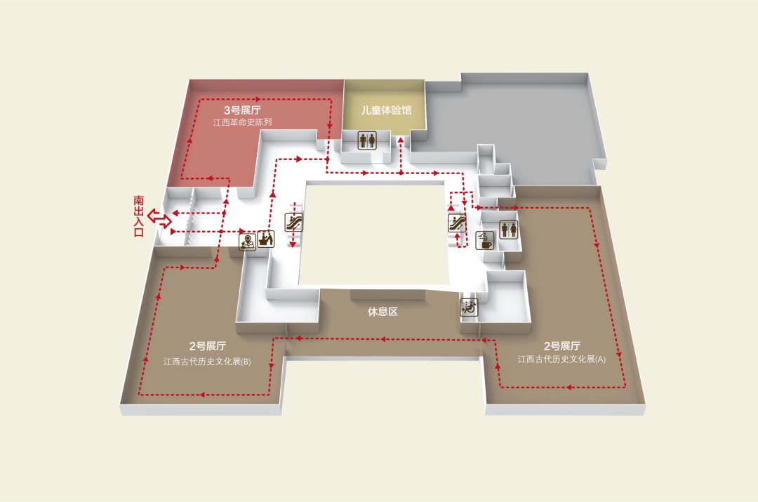 江西省博物馆平面图图片