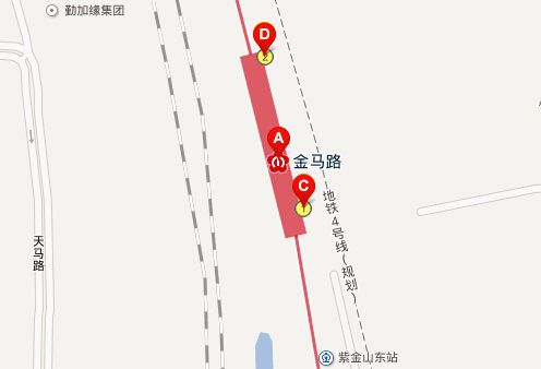 南京金马路地铁站出口及周边信息
