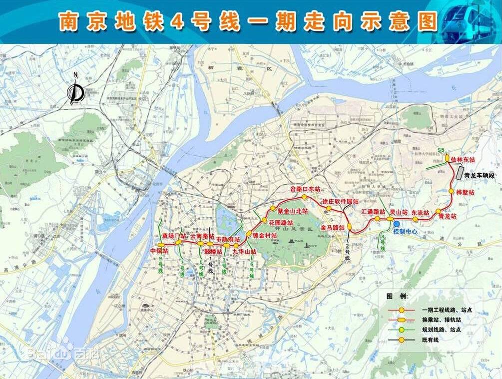 南京四号线线路图图片