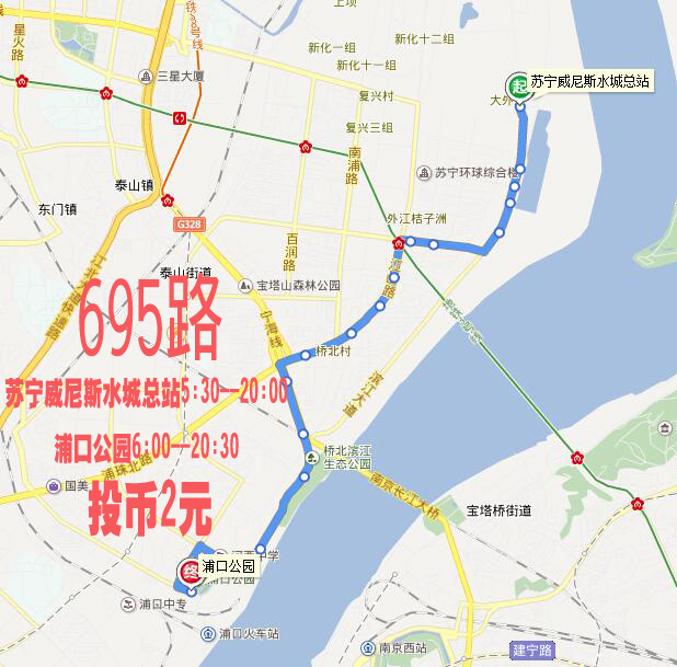 695路公交车路线路线图图片