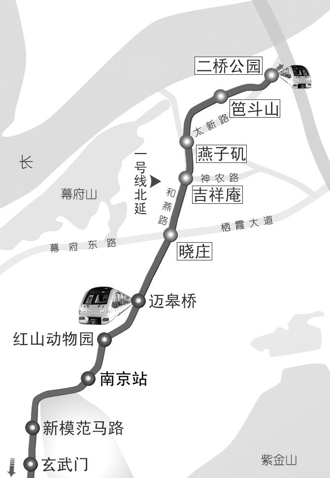 地铁1号线北延线路图图片