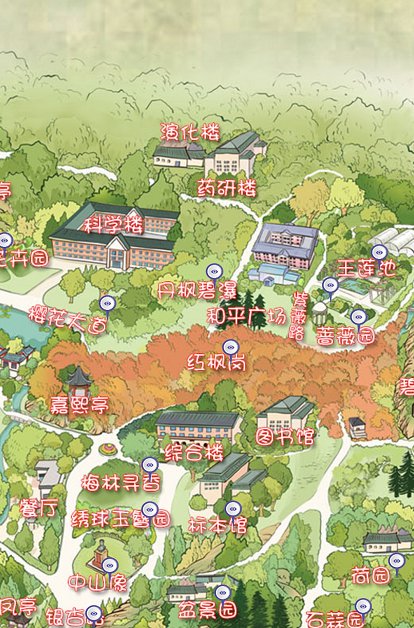 中山植物园地图图片