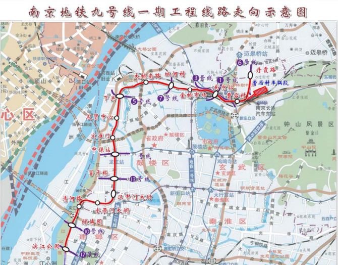 南京地鐵9號線線路圖一覽