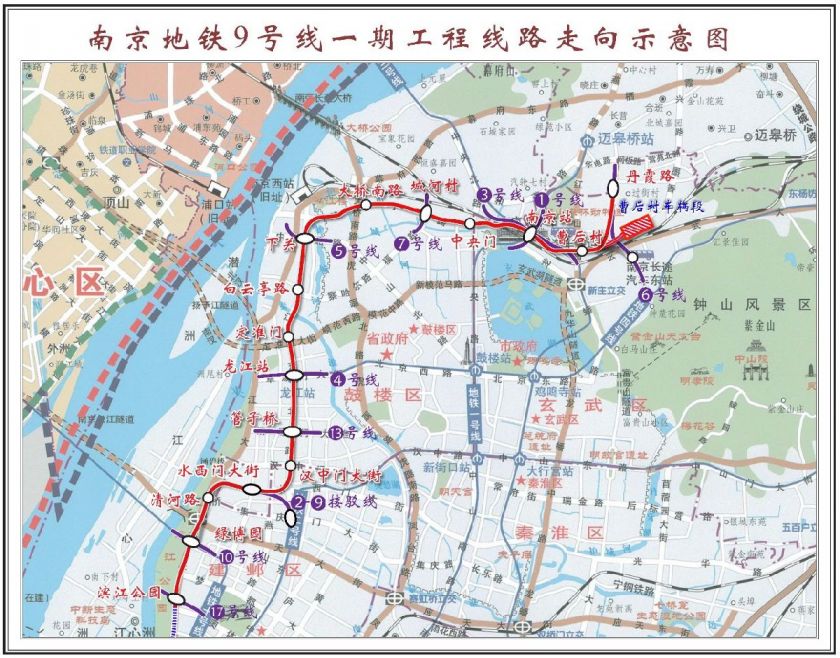 南京地铁9号线规划图图片