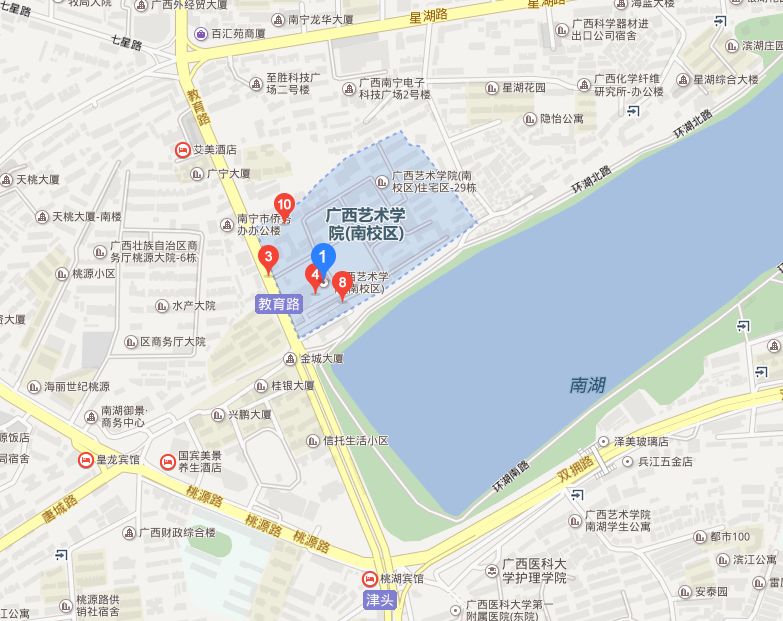 广西艺术学院南校区地图