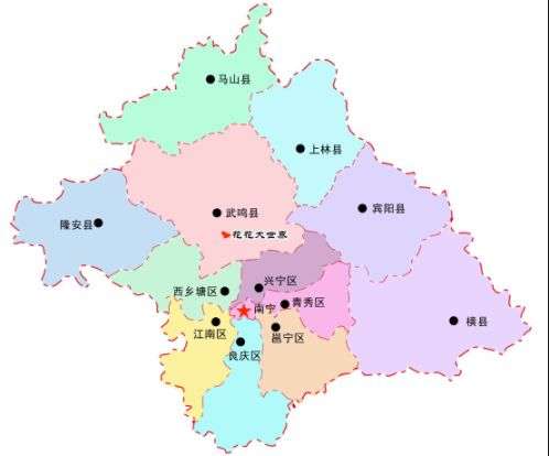 南宁地区地图显示图片