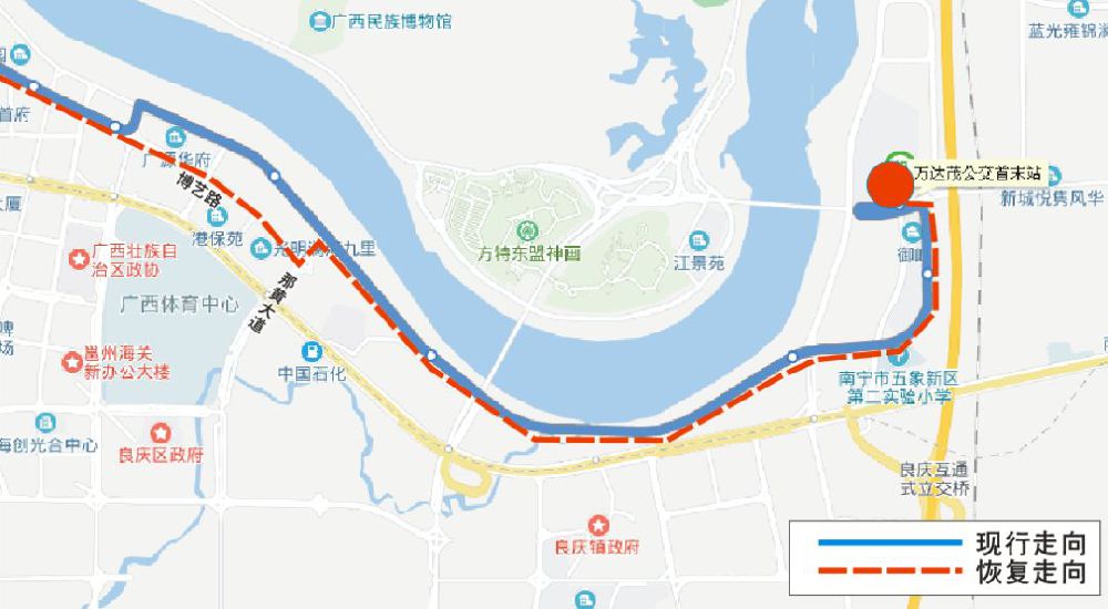 6月22日起南寧49路等4條線路恢復部分走向