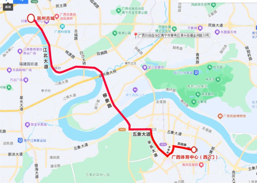 2026年南宁周杰伦演唱会定制公交专线运营时间+走向示意图
