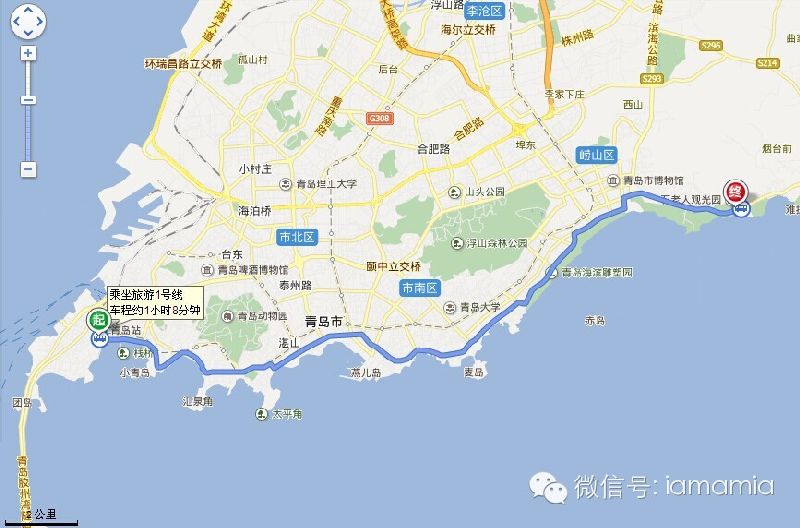 青岛滨海步行道线路图图片