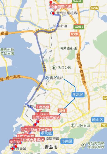 青岛流亭机场大巴车到市区最晚几点? 