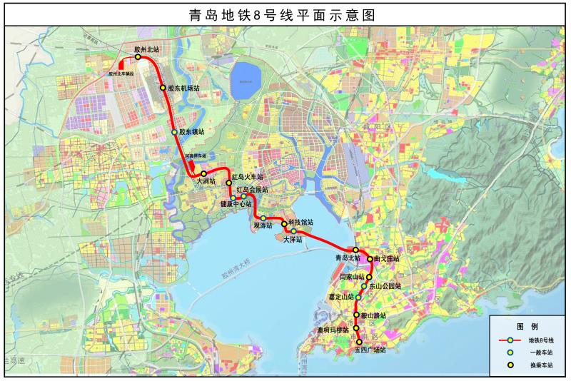 青岛地铁8号线线路图