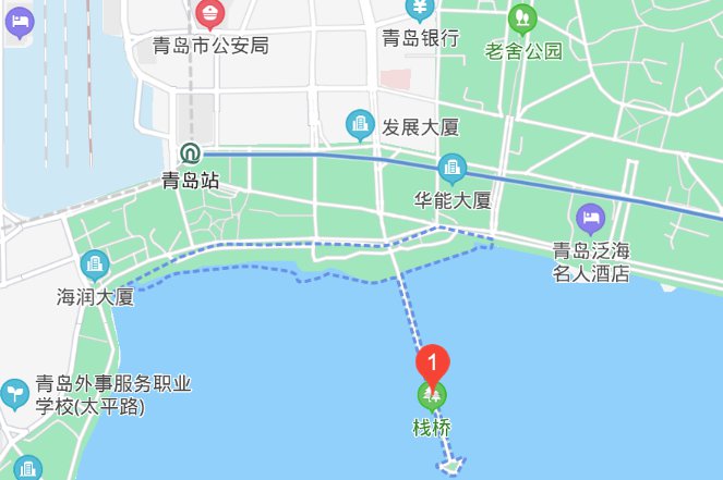 青岛栈桥地图位置图片