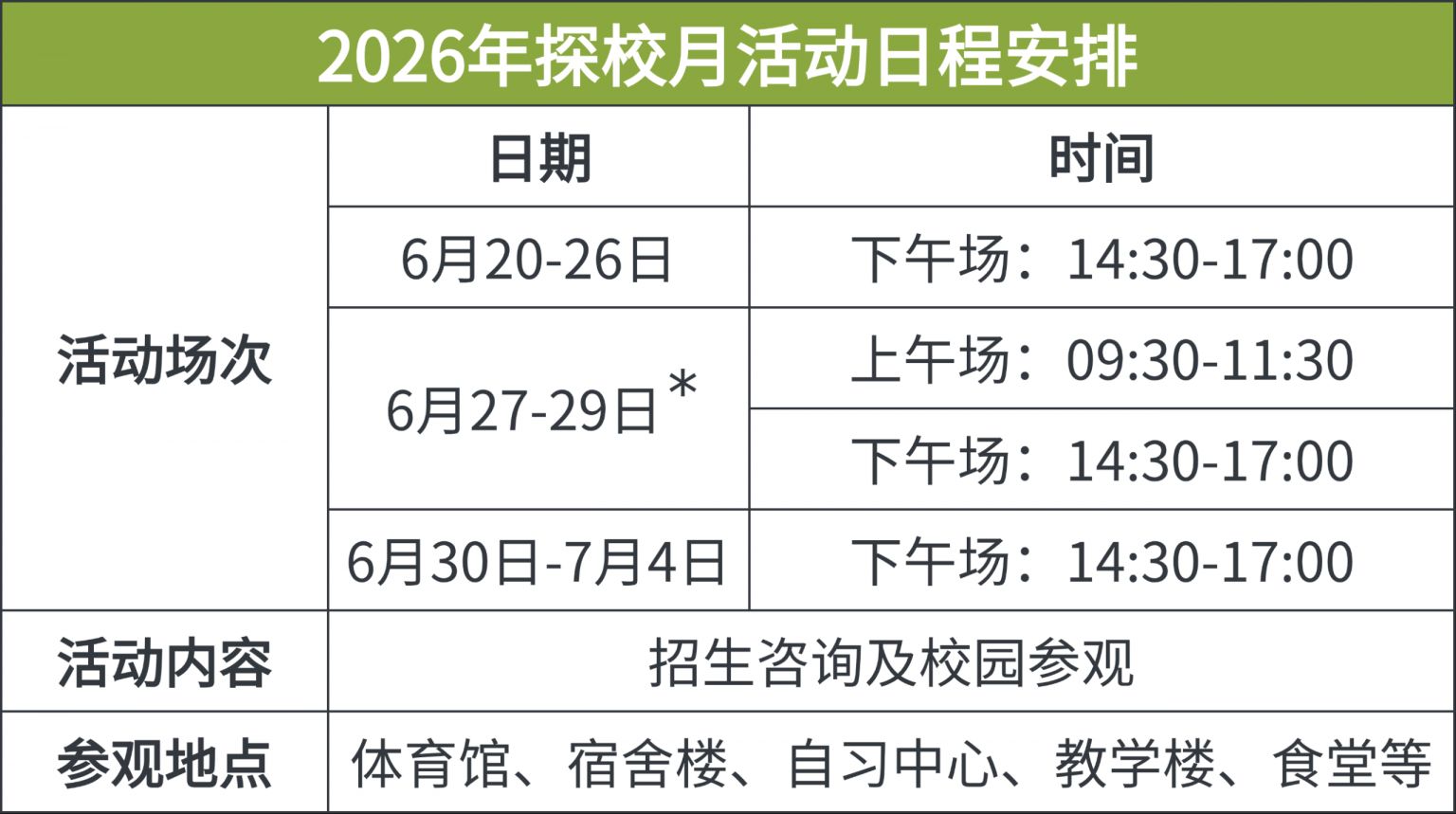 【本地资讯】2026广东以色列理工学院探校月活动日程时间表
