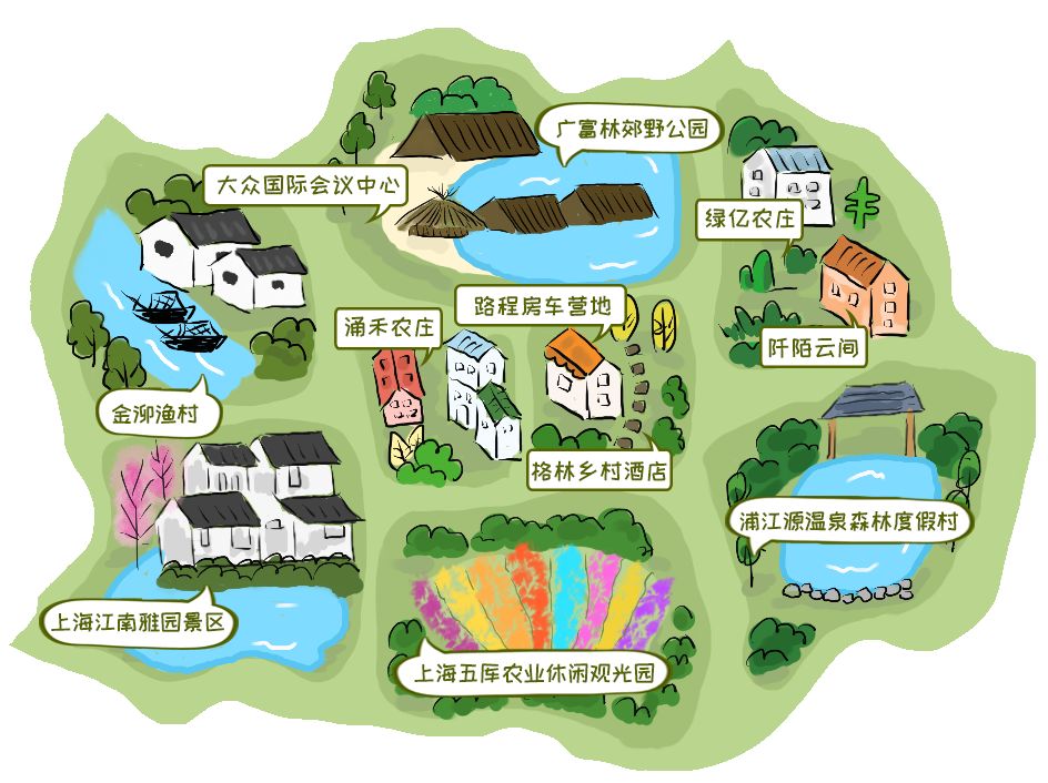 上海市民休闲好去处名录地图在为市民游规划了层出不穷的周末游选择