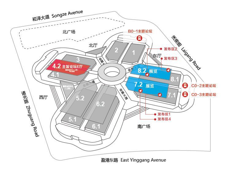 2019上海长三角文博会展馆平面图一览
