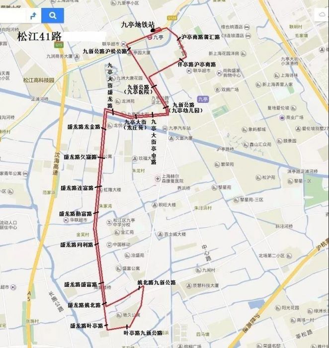 上海松江41路及43路公交10月21日起将绕改道公告
