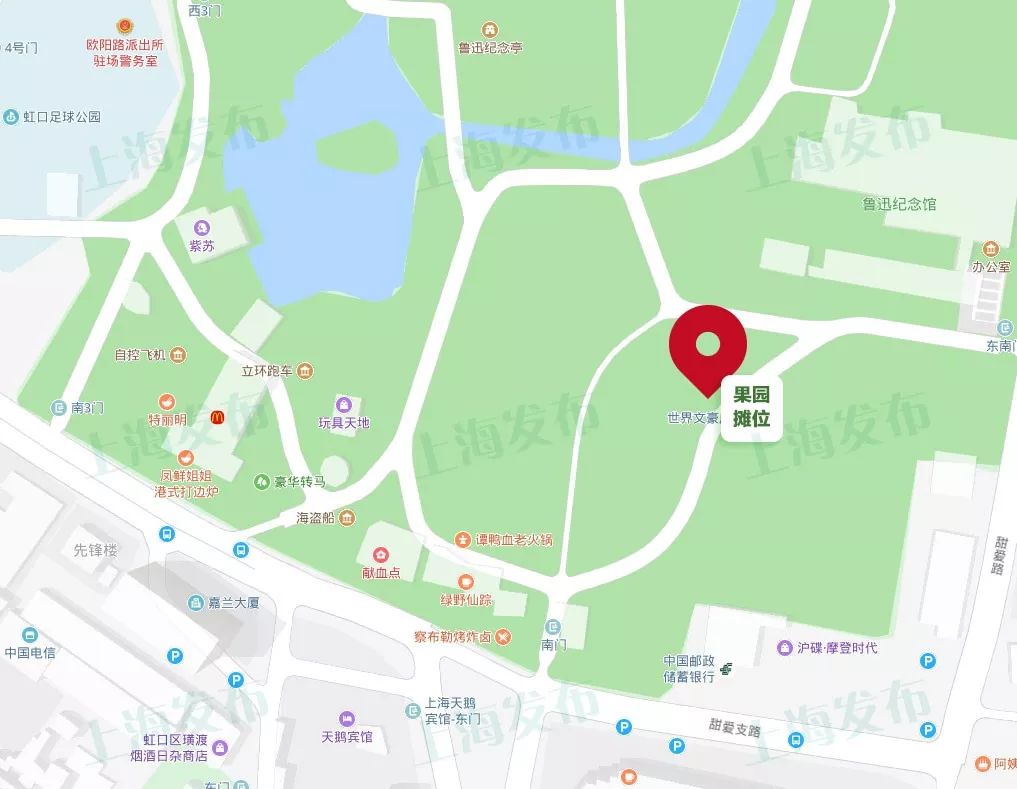上海复兴公园地图图片