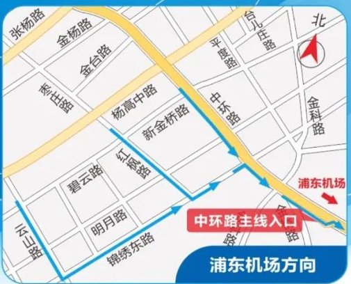 上海楊高中路中環立交改造開工繞行方案公佈