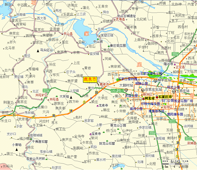 鹿泉地图各村庄位置图片