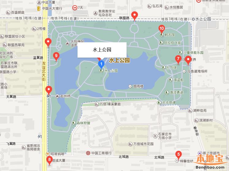 石家庄体育公园地图图片
