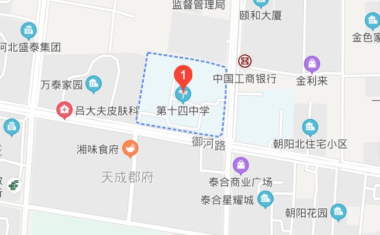 沧州十四中划片地图图片