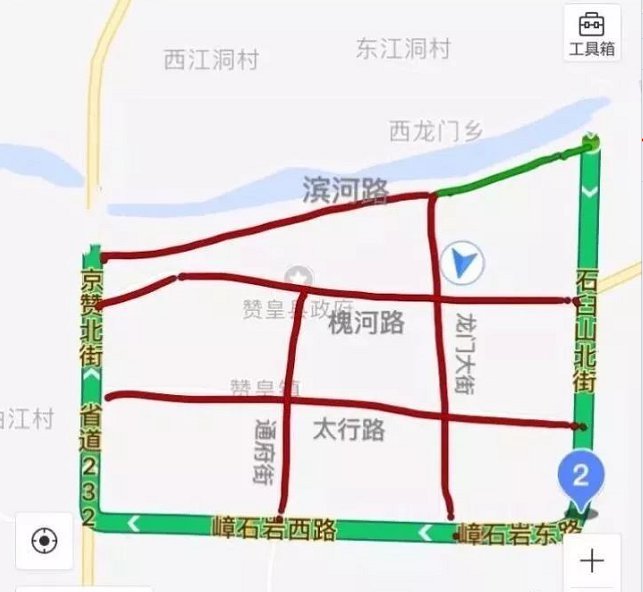 赞皇县限行区域地图图片