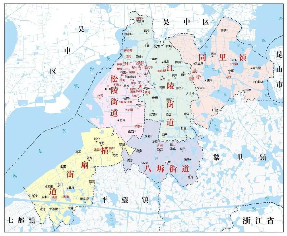 2019吴江区行政区划情况最新