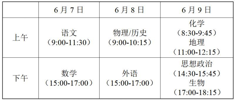 【本地资讯】2026江苏高考时间日程表