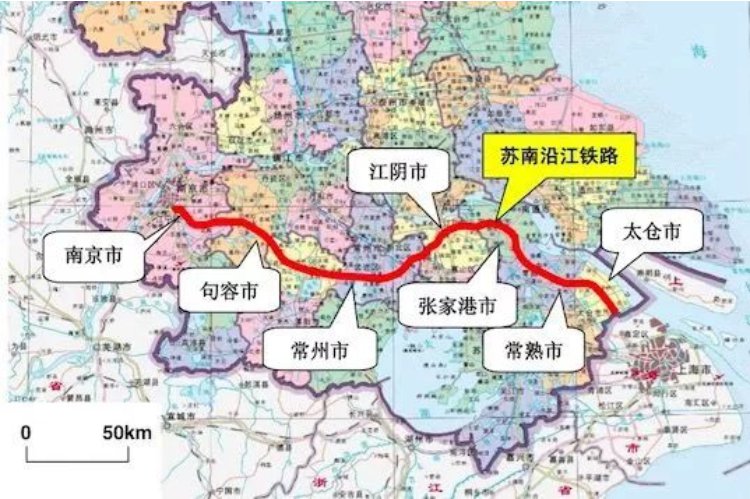 南沿江城际铁路最新线路图一览