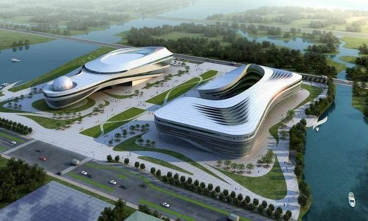 绍兴科技馆文体建筑图片