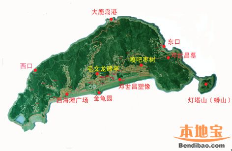 丹东大鹿岛地图图片