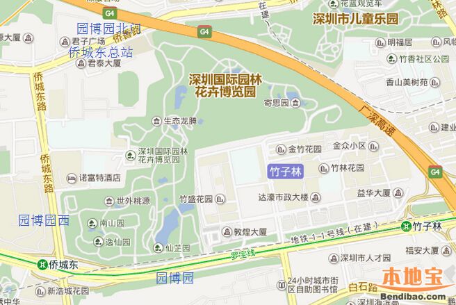 深圳园博园地图图片