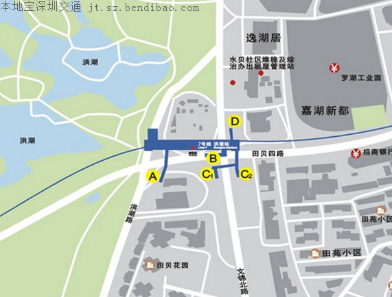 深圳洪湖公园地图图片