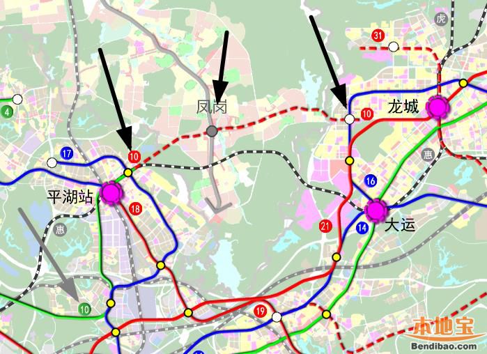 深圳地铁10号线地图图片