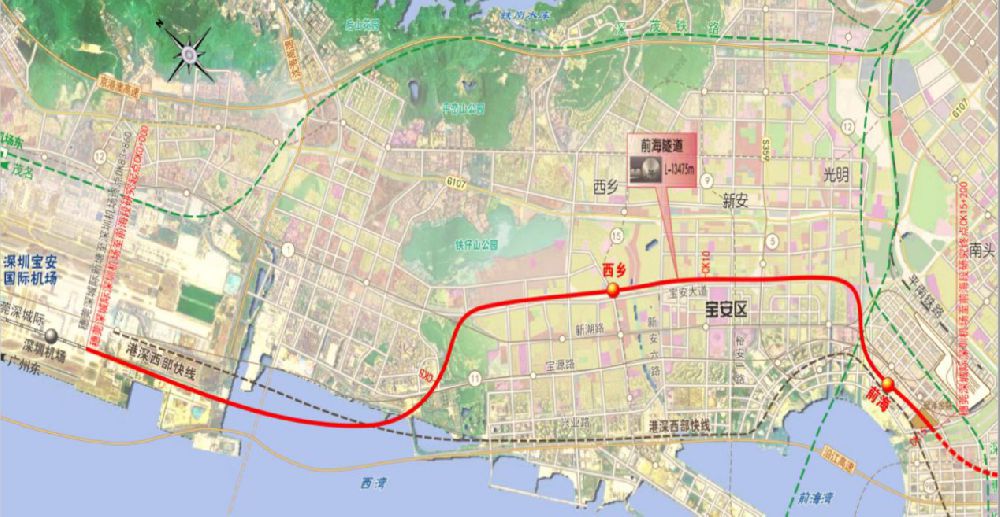 穗莞深城際鐵路延長線線路圖