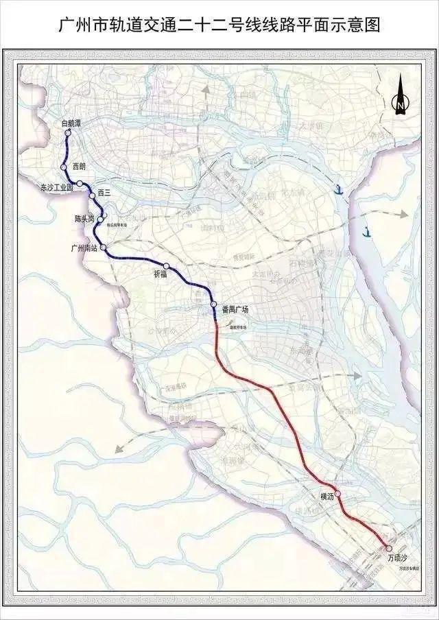 廣州地鐵22號線將延伸至深圳附規劃詳情