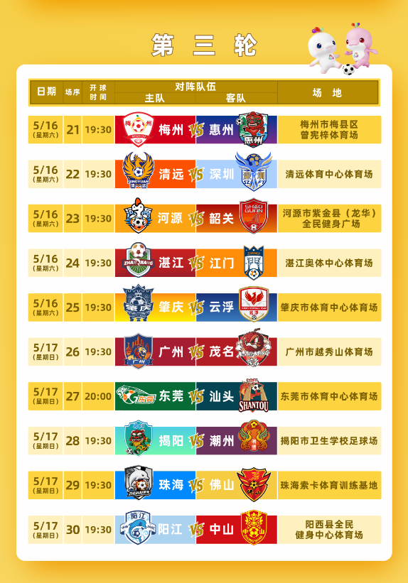 【本地资讯】2026粤超第三轮球票5月9日14时开始预约