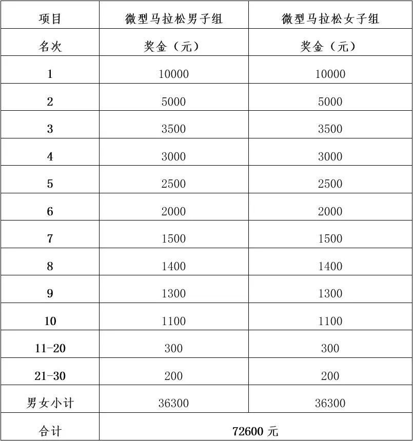 2019龍華微型馬拉松競賽規程時間路線獎金