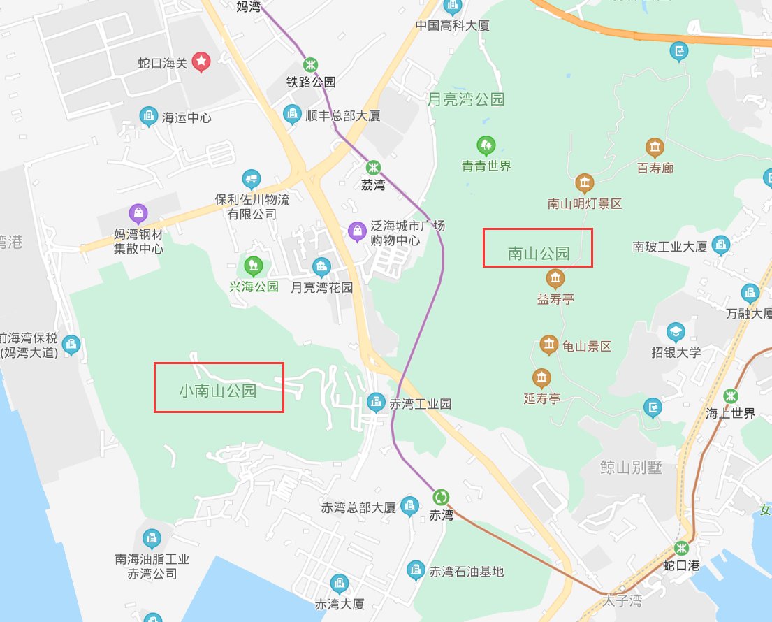 深圳大南山地图图片