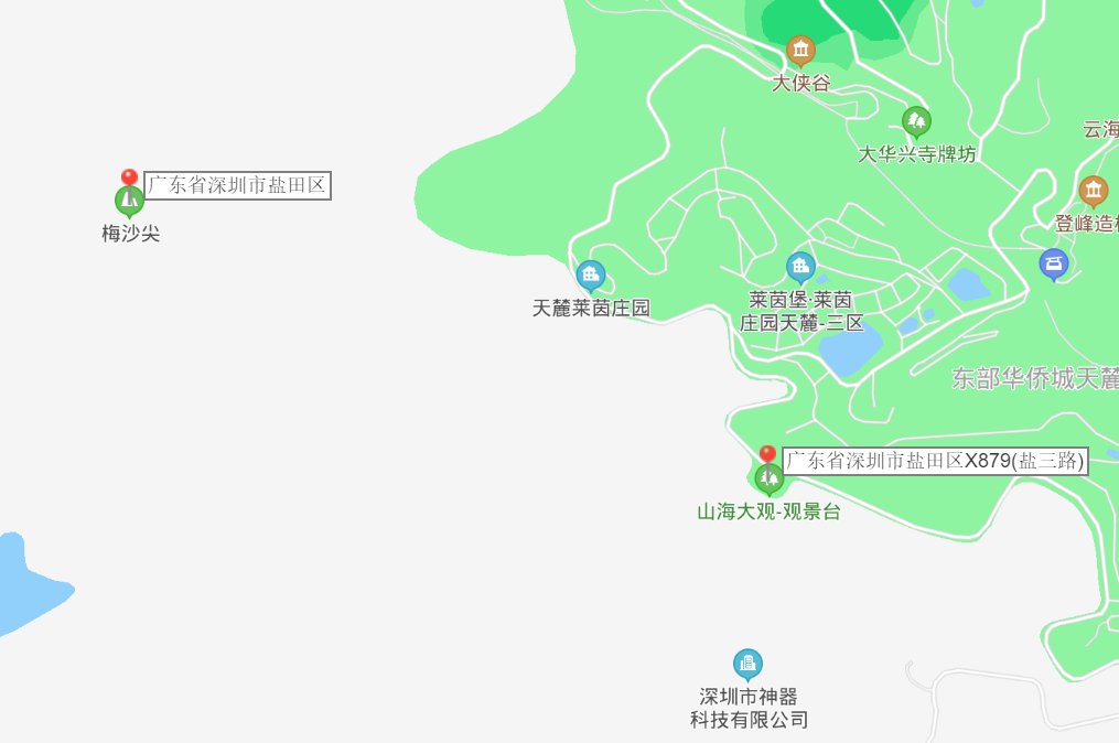 梅沙尖山海大观登山口怎么走路线