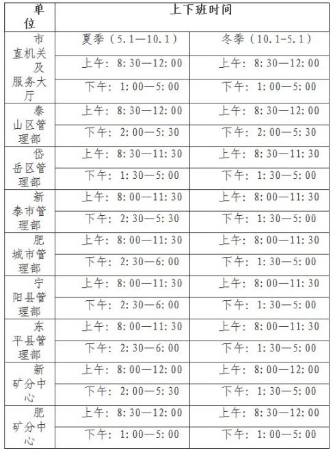 泰安市住房公積金管理中心什麼時候上班