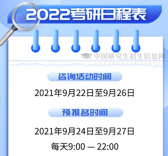 2022年全國碩士研究生招生考試初試定於2021年12月25日至26日,考試