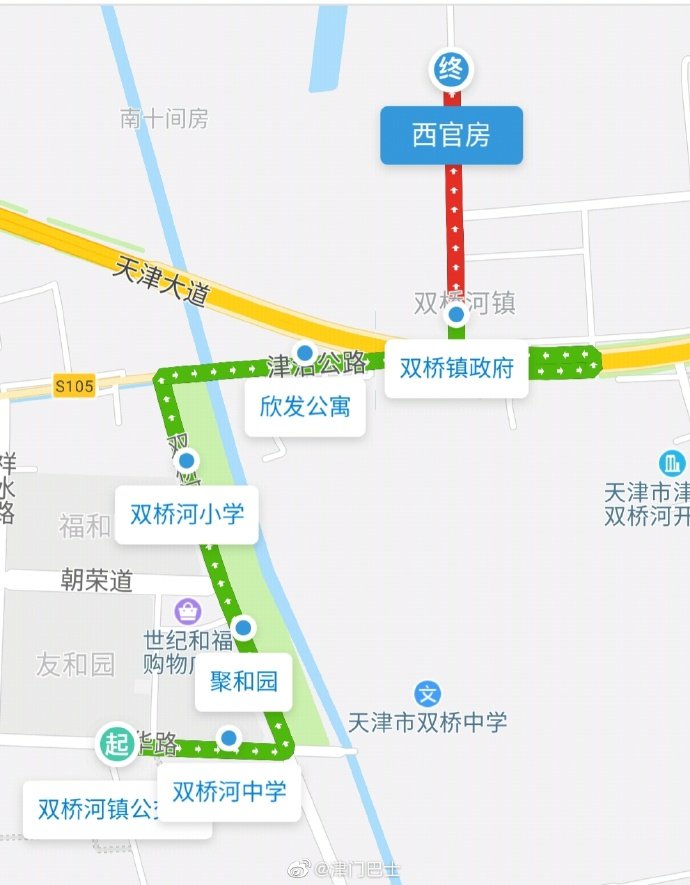 天津公交咸水沽212路东线路线调整详情