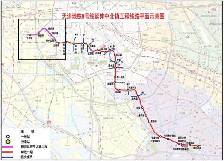 天津地铁8号线延长线图片