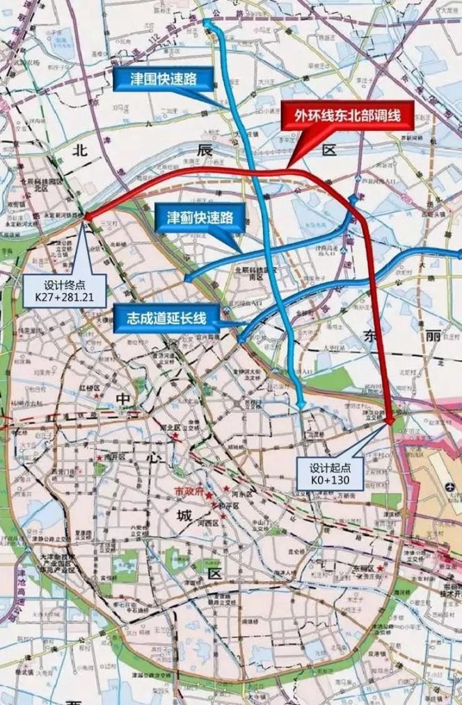 天津外环线地图图片