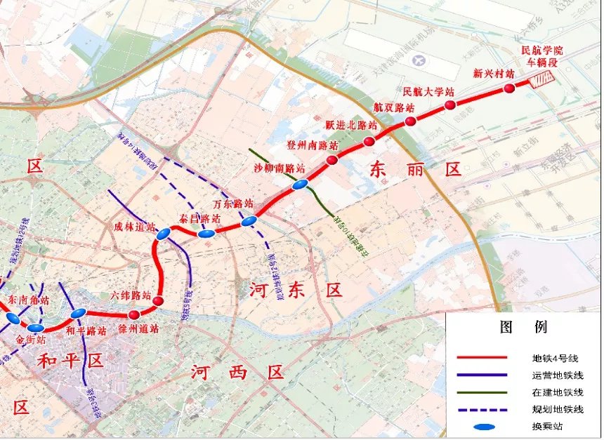 天津地铁4号线南段线路图 站点 天津地铁4号线南段线路图 站点 