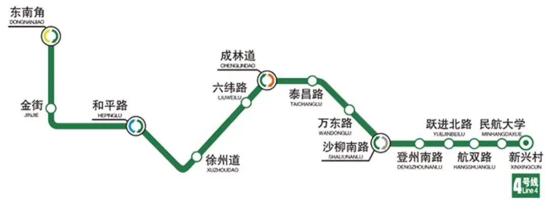 地铁4号线全程线路图图片