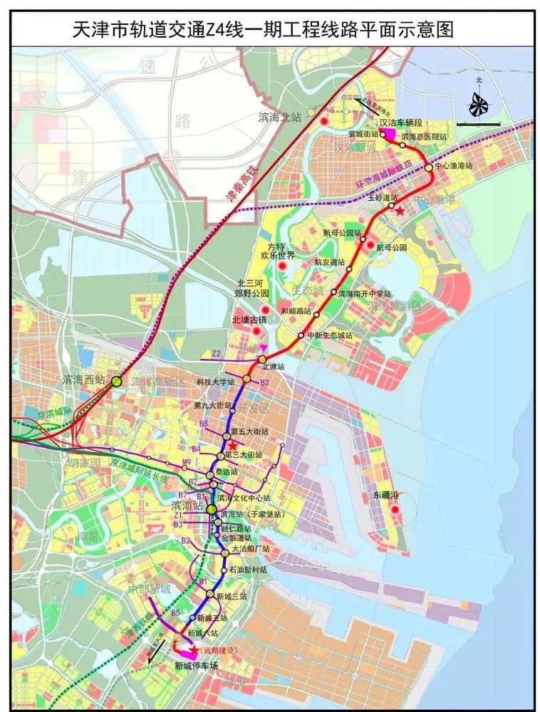 塘沽地铁规划图 z4图片