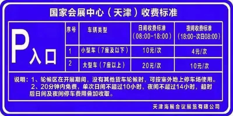 2021天津糖酒會停車須知(收費標準 停車場)