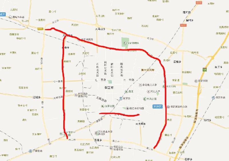 保定清苑限号区域地图图片